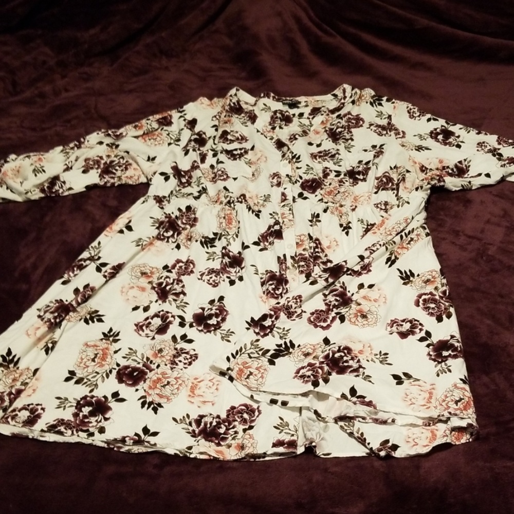 Torrid 3/4 sleeve floral dress